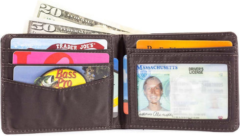 Big Skinny Men's Bifold Slim Wallet, holds up to 25 Cards...