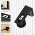 Sliding Barn Door Floor Guide Wall Mount Hardware Adjustable Stay Rollers, Smooth Wheels Flush Bottom Countersunk Holes Black 2 Pack...