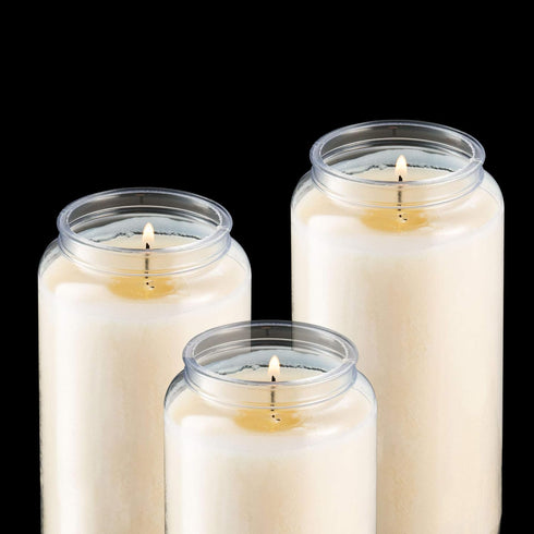 Tribello 6 Day Candles, 6 Pack | 6” White Pillar Candles for Memorial, Religious Ceremony, Party Decor, Emergency Survival | Unscented Slow Burnin...
