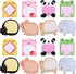 16 Pieces Cute Sticky Notes Cartoon Animal Sticky Notes Kawaii Self Sticky Memo Pads Notes for Kids Students Home School Office Easter Bunny Gifts...