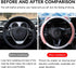 Car Steering Wheel Cover, Fluffy Soft Plush for Winter Warm, Cute Steering Wheel Protector with Kitty Cat Ears, Universal 15 Inch, Elastic & Anti-...