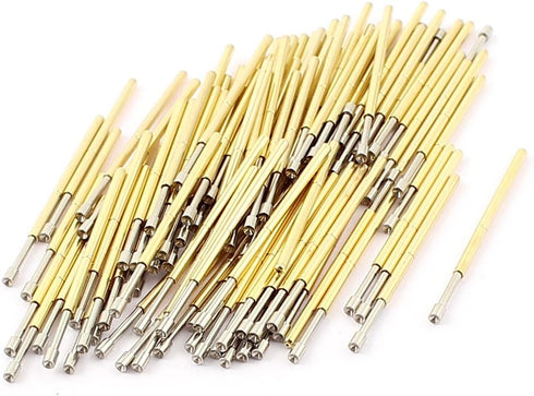 uxcell 100Pcs P100A 1.5mm Dia Concave Tip Spring Loaded Test Probes Pin 33mm...