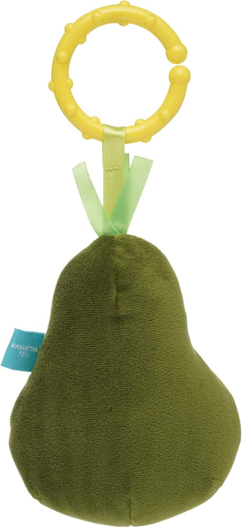 Manhattan Toy Mini-Apple Farm Avacado Baby Travel Toy with Rattle, Chime, Crinkle Fabric & Teether Clip-on Attachment...