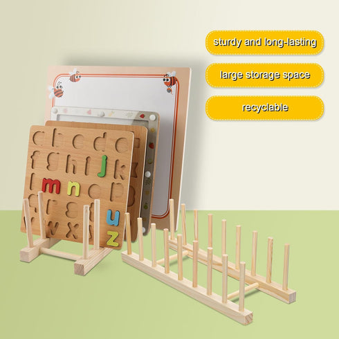 Puzzle Display Stand, Wooden Puzzle Storage Rack Non-Skidding Jigsaw Shelf Holder Rack Puzzle Organizer Holder Puzzle Rack Organizer Accessories f...