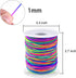 Elastic String Cord, Zealor 2 Roll 1 mm Elastic Thread Beading String Cord for Jewelry Making Bracelets Beading 100 Yards Each Roll (Rainbow)...