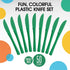 Exquisite Disposable Green Plastic Knives 50 Pcs - Heavy Duty Green Plastic Disposable Cutlery - Green Disposable Flatware, Green Plastic Silverwa...