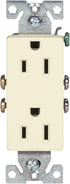 EATON Wiring 1107LA 15-Amp 2-Pole 3-Wire 125-Volts Decorator Duplex Receptacle, Light Almond...