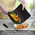 Cut N' Funnel Black Flexible Plastic Cutting Board Mat 2 Pack, 15" x 11.5", Made in the USA, Easily Funnels Foods, Knife Friendly, Easily Wipes Cl...