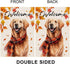 Golden Retriever Fall Dog Garden Flag for Outside Welcome Garden Flags Thanksgiving 12x18 Double Sided Front Yard Small Flag Burlap Vertical Outsi...
