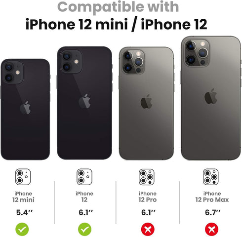 Tensea Compatible with iPhone 12 / iPhone 12 mini Camera Lens Protector, 9H Tempered Glass Camera Cover Screen Protector for iPhone12 mini 5.4 inc...