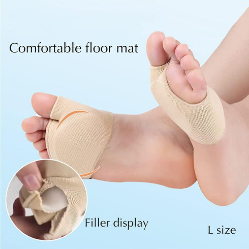 2 Pairs Ball of Foot Cushions-Metatarsal Sleeve Pads Soft and Comfortable Forefoot Metatarsal Pads with Gel Pads Forefoot Pads for Women and Men F...