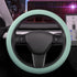 Mint Green Diamond Bling Steering Wheel Cover, Standard 15 Inch Size Fits Most Vehicles, Cute Faux Leather Car Steering Cover with Rhinestone Crys...