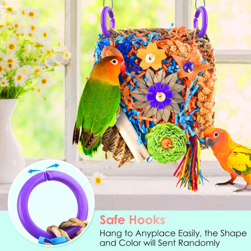 KATUMO Bird Toys, Parakeet Toys Cockatiel Foraging Toys Conure Shredder Toys for Parakeet Cockatiel Conure Lovebird Budgie Bird Cage Toys...