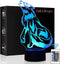 FULLOSUN Wolf Gifts, 3D Night Light for Kids Optical Illusion Lamp Co-Sleeping,Remote Controller with 16 Color Changing Birthday Gifts & for Kids,...