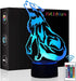 FULLOSUN Wolf Gifts, 3D Night Light for Kids Optical Illusion Lamp Co-Sleeping,Remote Controller with 16 Color Changing Birthday Gifts & for Kids,...