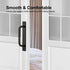 Ravinte Barn Door Handles 4 Pack Sliding Door Handle 5" Hole Center Barn Door Handles Black Cabinet Handles Door Pull Handle Zinc Alloy Door Pulls...