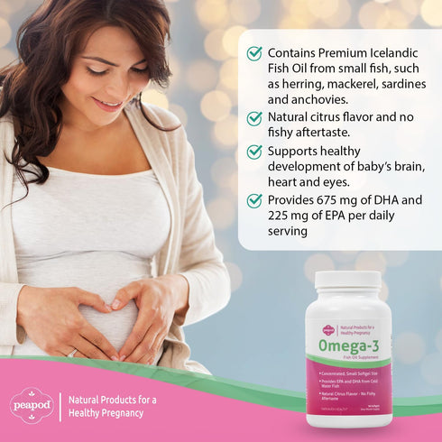 Fairhaven Health PeaPod Omega-3 Premium Icelandic Fish Oil Supplement for Healthy Pregnancy, Made with EPA, DHA and Fatty Acids for Cognitive Func...