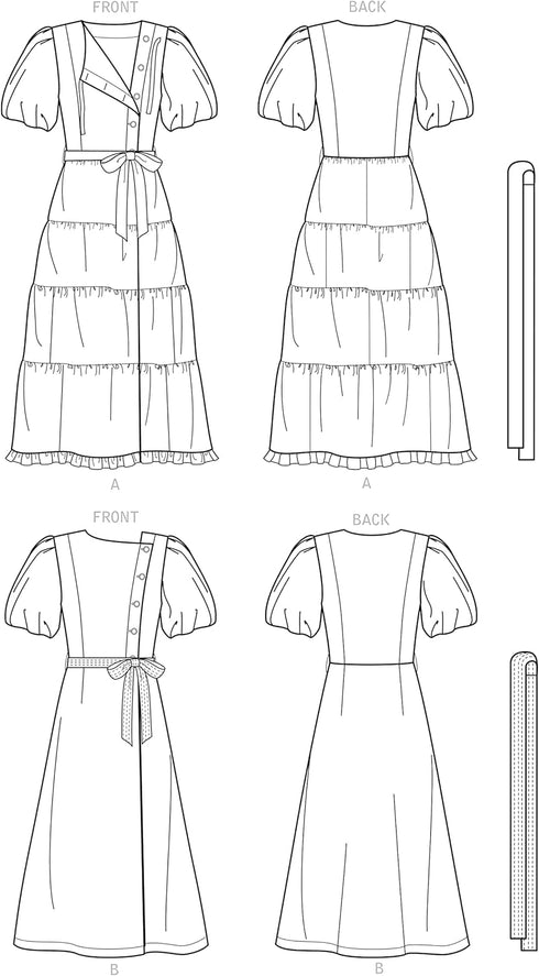 New Look Misses' Wrap Dress Sewing Pattern Kit, Code N6694, Sizes 6-8-10-12-14-16...