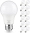 A19 LED Light Bulbs, 60 Watt Equivalent LED Bulb, Cool White 6000K, 900LM, E26 Base, Dimmable, 9W Bright White LED Bulb, 12-Pack...