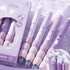4 Pcs Erasable Gel Pens Cartoon Retractable Cute Purple Pens Soft Grip Pens 0.5mm Black Ink Pen Office School Pens Women Girls Boys Pens (Black In...