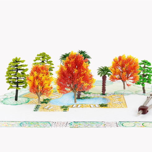 SUPVOX Mini Maple Tree Plant Artificial Maple Tree Plastic Tree Model Miniature Figurine for Micro Landscape Plant Pot Fairy Garden Ornament 4pcs...