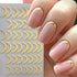 8 Sheets French Nail Art Sticker 3D Streak Line Nail Decals Reflective French Nail Art Supplies Geometric Lines Nail Art Stickers Wave Swirl Strip...