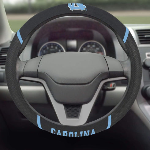 FANMATS 14900 NCAA UNC University of North Carolina - Chapel Hill Tar Heels Polyester Steering Wheel Cover , 15"x15", Black...