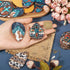Elecrelive Teardrop Wood Earring Making Kit 36pcs Western Style Printed Earring Charms Big Boho Vintage Wood Pendants with Cowhead Turquoise Cross...