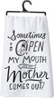 Primitives by Kathy LOL Made You Smile Dish Towel, 28" x 28", Open My Mouth...