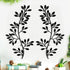YGAOHF 2 PCS Black Metal Tree Leaf Wall Decor with 2 Dove Stickers, Vine Olive Branch Art Wrought Iron Scroll Sculptures Above The Bed, Indoor Out...