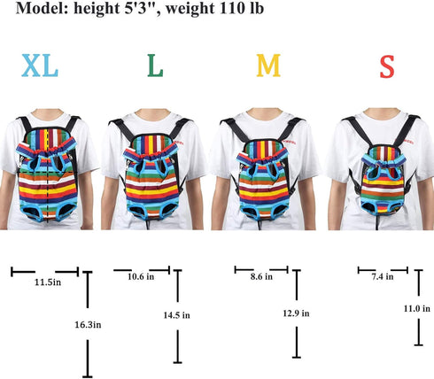 Dog Carrier Legs Out Front Pet Carrier Backpack Adjustable Puppy Cat Small Bag with Shoulder Strap and Sling for Traveling Hiking Camping Outdoor ...