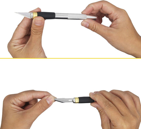 XW Hobby Knife Set- 45mm SKS-7 Rotary Cutter and Precision Knife for Art, Quilting and Crafting,12 Bonus Blades...