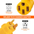 NEMA 6-50P to 14-50R EV Tesla Charger Adapter Cord, 240V 50 Amp 3 Prong Welder Plug to 4 Prong EV Charging Connector, Welder Welding Dryer EV Char...
