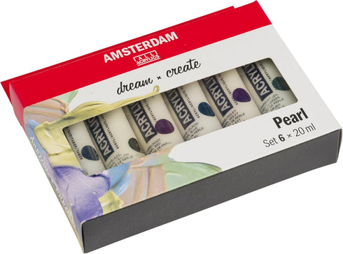 Amsterdam Acrylic Standard Series Paint Set 6x20ml, Pearl...