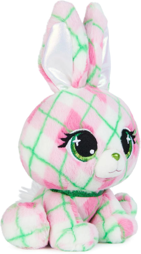 P.Lushes Pets Kennedy Karrats Designer Fashion Plush Toy, Collectible Bunny Stuffed Animal, Pink and Green, 6”...