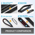 Heavy-Duty Bungee Dog Leash, Shock-Absorbing Features, Multifunctional Design, Car Seatbelt, Dual Padded Handles, Adjustable Length from 4 to 6 Ft...
