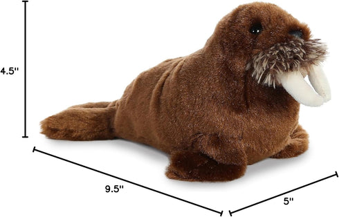 Aurora® Adorable Mini Flopsie™ Walrus Stuffed Animal - Playful Ease - Timeless Companions - Brown 8 Inches...