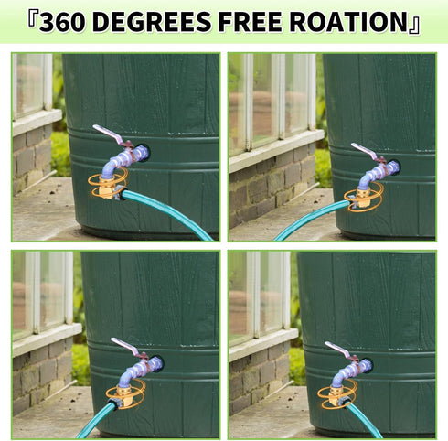 Boltigen 2PCS 90 Degree Hose Swivel Elbow, Brass Garden Hose Swivel Adapter Fitting, 3/4 GHT Garden hose Extension Connector, Garden Hose Kink Pro...