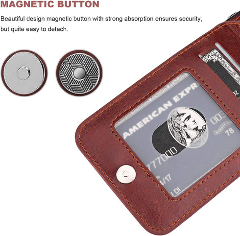 KIHUWEY Compatible with iPhone 11 Pro Max Case Wallet with Credit Card Holder, Premium Leather Magnetic Clasp Kickstand Heavy Duty Protective Cove...