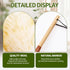 Lambswool Duster 15.9 Inch Handheld Wooden Wool Duster for Cleaning Window Blinds Computer Furniture (2PCS)...