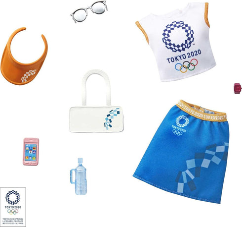 Barbie Fashion Pack of Doll Clothes Inspired by The Olympic Games Tokyo 2020, Collectible Set includes Sports Top with Logo, Skirt & 6 Accessories...