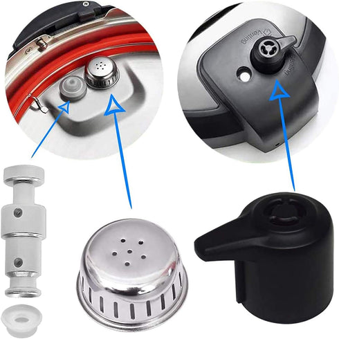 Steam Release Handle, Original Float Valve Replacement Parts with 3 Silicone Caps for Instant Pot Duo/Duo Plus 3, 5, 6 Quart, Duo Mini 3 Qt, Duo50...