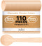 Disposable Wooden Spoons – 110 Pack 3.9 Inch Mini Wooden Spoons, Biodegradable Sample Spoons...