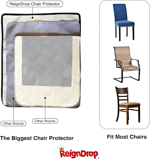 Booster Seat Cover Protector – Water-Proof High Chair Seat Protector Pad – Large Dining Room Chair Seat Protector – Includes Wash Bag – Easy to Ma...