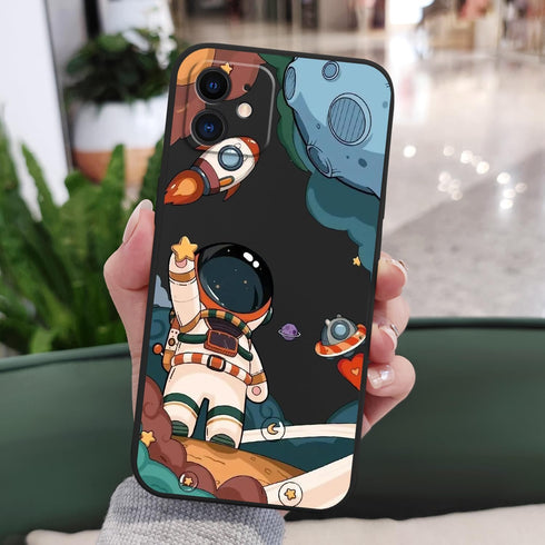 iphone 11 Case, Cases for iphone 11 Cute Astronaut Pattern Design Slim Fit Soft Scratch Resistant Shockproof Protective iphone 11 Phone Cover-Astr...