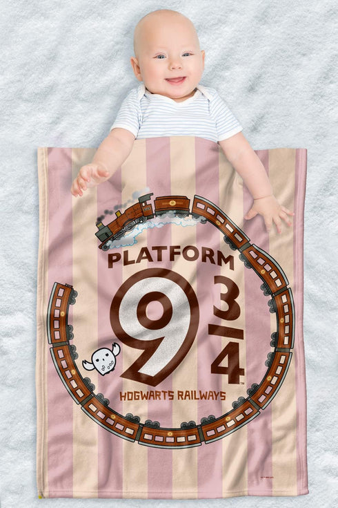 Harry Potter Lightweight Baby Blanket, 30"X40", Platform 9 3/4 Unisex for Infants Girls & Boys...