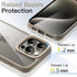JETech Case for iPhone 15 Pro Max 6.7-Inch, Shockproof Phone Bumper Cover, Solid Color Matte TPU Frame, Anti-Scratch Clear Back (Natural Titanium)...