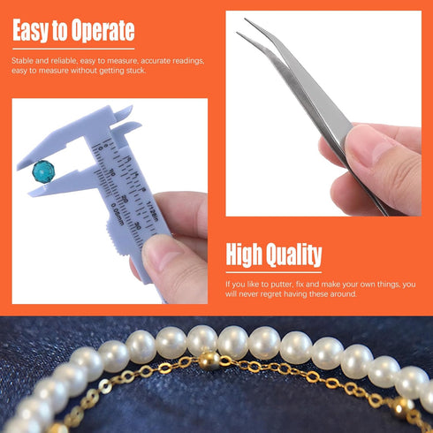 Tanstic 1467Pcs Jewelry Making Supplies Kit, Jewelry Making Kit with Jewelry Pliers, Jump Rings, Copper Wires, Jewelry Findings Supplies, Tweezer,...