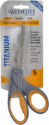 Westcott 8" Bent Craft Scissors with Titanium-Bonded Blades for Heavy-Duty Use (Yellow/Gray)...