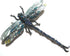 Large Rhinestone Dragonfly Convertible Brooch or Pendant Blue Enamel Insect pin...